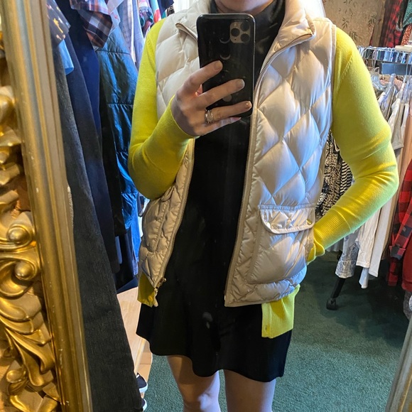 J. Crew Cream Quilted Vest